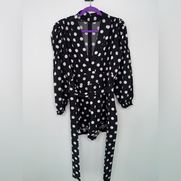 Black and White Polka Dot Dress - Picture 5 of 8